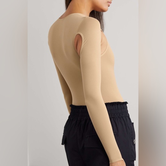NWT ANDREADAMO Cutout Sculpting Bodysuit in Neutral - Picture 5 of 11